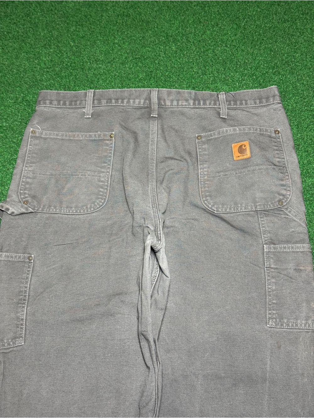 Carhartt Double Knee B136 GVL Carpenter Canvas Hip Hop Grunge 38x30 Pants Jeans - Picture 4 of 12